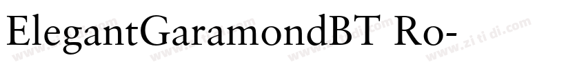 ElegantGaramondBT Ro字体转换